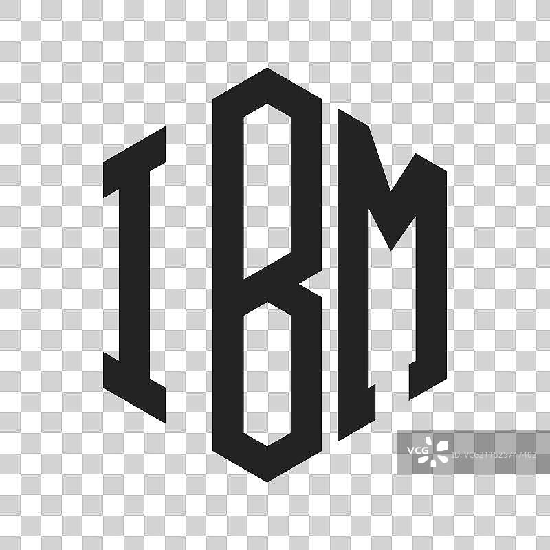 IBM首字母组合logo设计图片素材