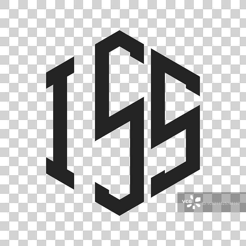 ISS首字母组合标志设计图片素材