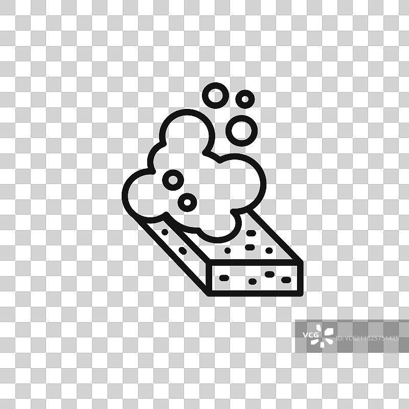 黑色海绵泡沫轮廓图标图片素材