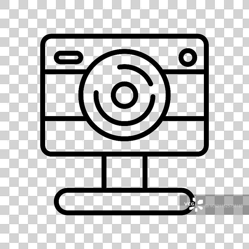 黑色数字网络摄像头线性logo标志图片素材