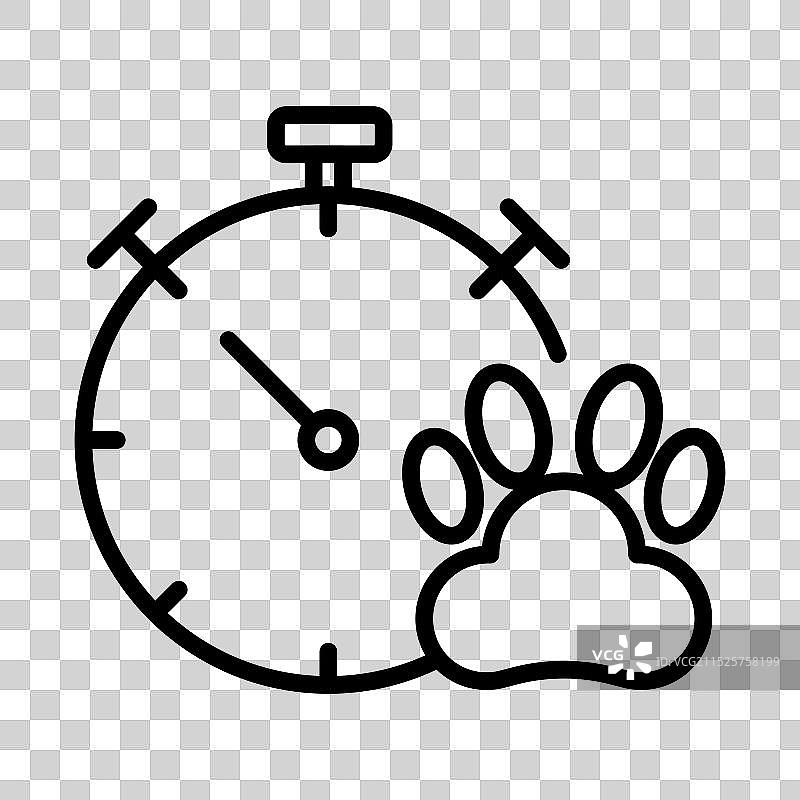 黑色狗比赛线性标志图片素材