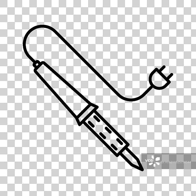 焊接烙铁线性logo黑色标志图片素材