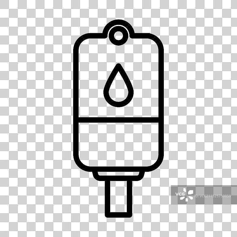血糖线性Logo标志黑色标记图片素材