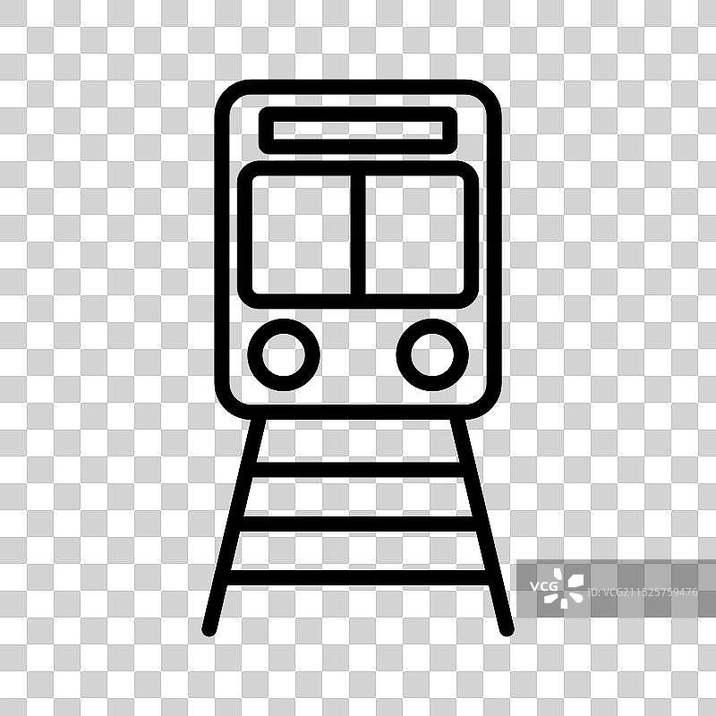 地铁图标黑白线性标志图片素材