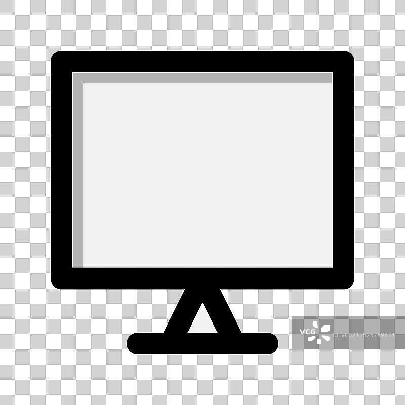 显示器扁平图标电子科技电脑图片素材