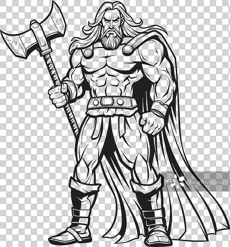 战士勇气黑色斧头象征誓剑图片素材