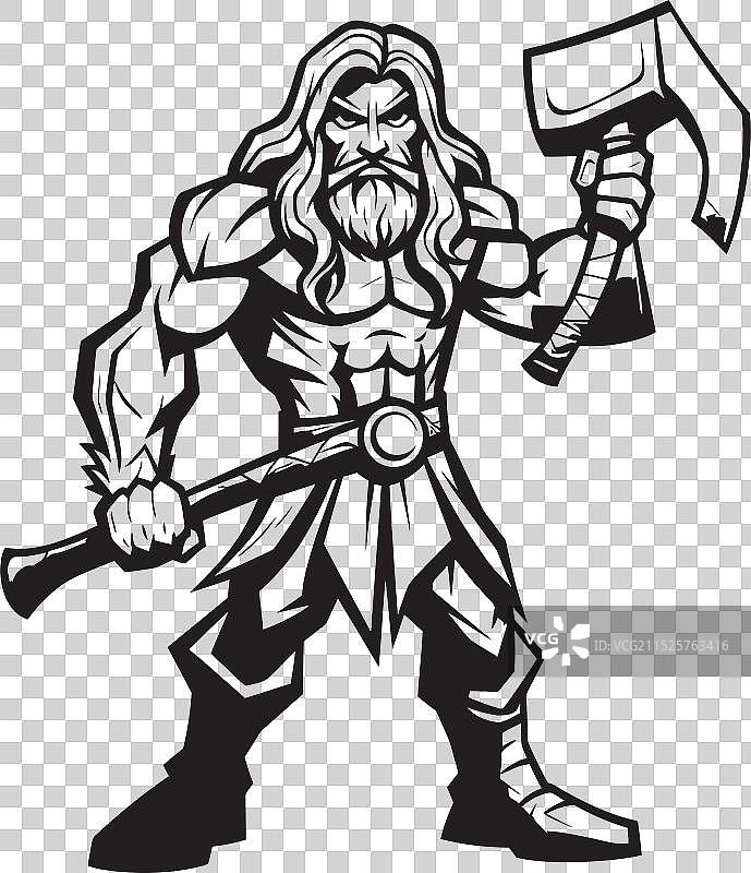 战士守望者英雄徽章斧头拥护者英雄图片素材