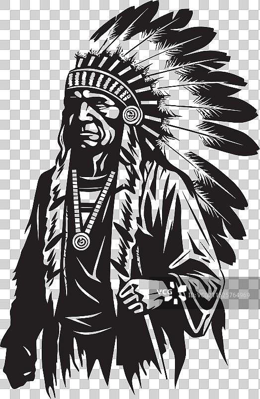 黑色酋长纹章视觉探索图片素材