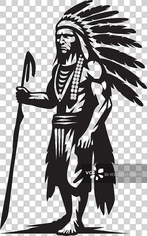 酋长勇气标志性首领图标精神图片素材