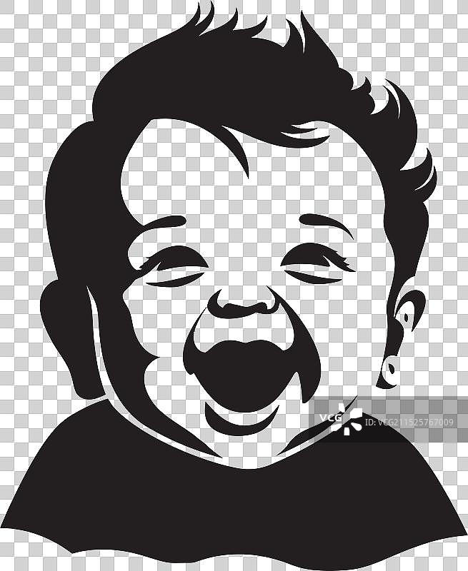 可爱宝宝欢乐徽章图片素材