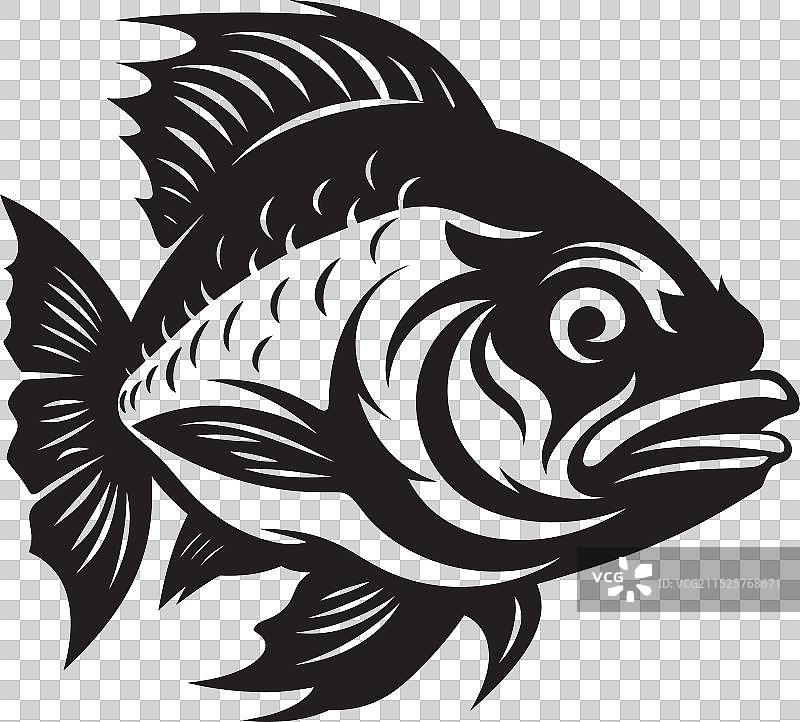 珊瑚色嘉年华黑色标志性水下鱼图片素材