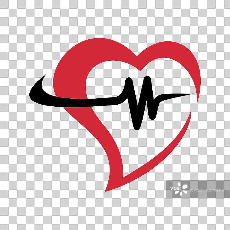 心跳脉冲和医院标志图片素材