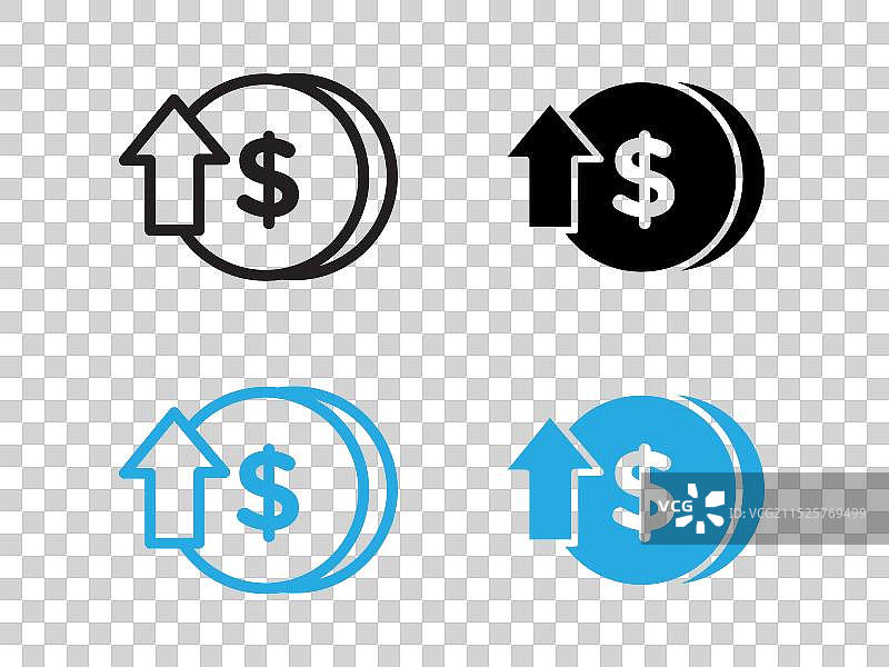 黑白轮廓昂贵图标图片素材