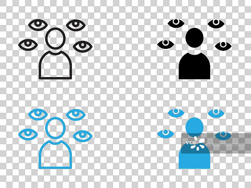 偏执图标黑白轮廓标志图片素材