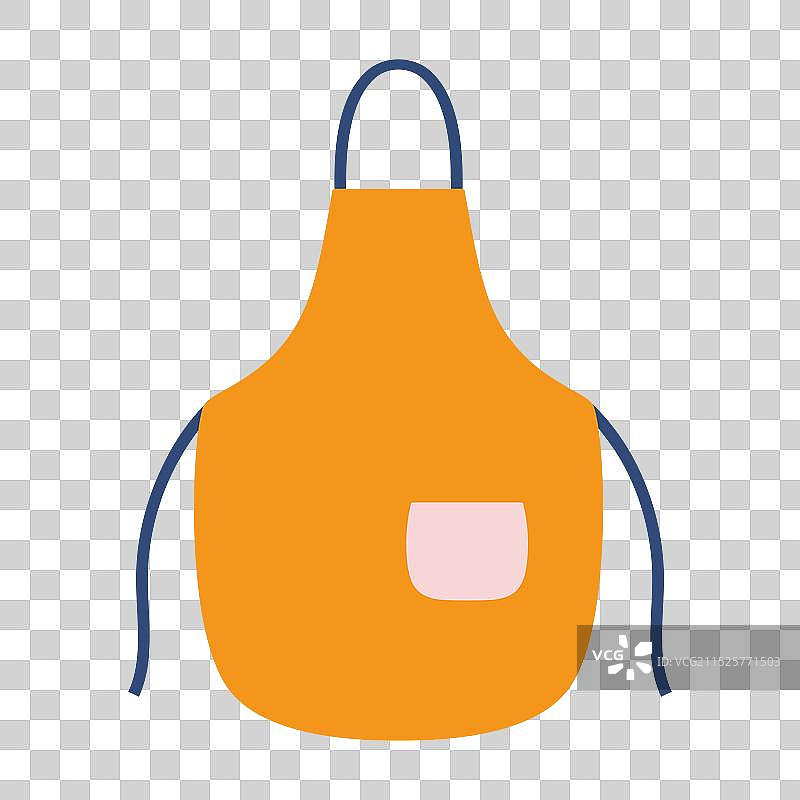 白色背景下的厨房围裙图片素材