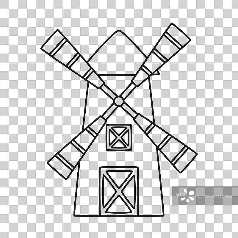 风车轮廓图片素材