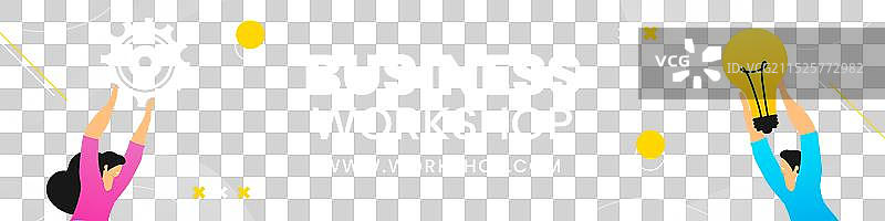 渐变商务研讨会Twitch banner图片素材