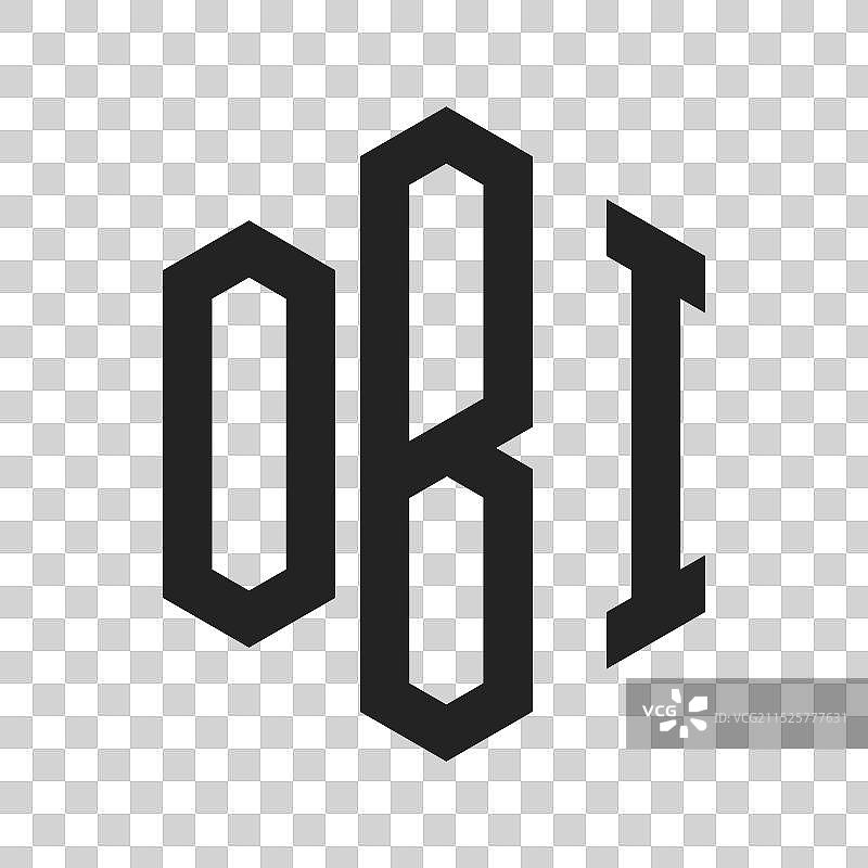 OBI首字母组合标志设计图片素材