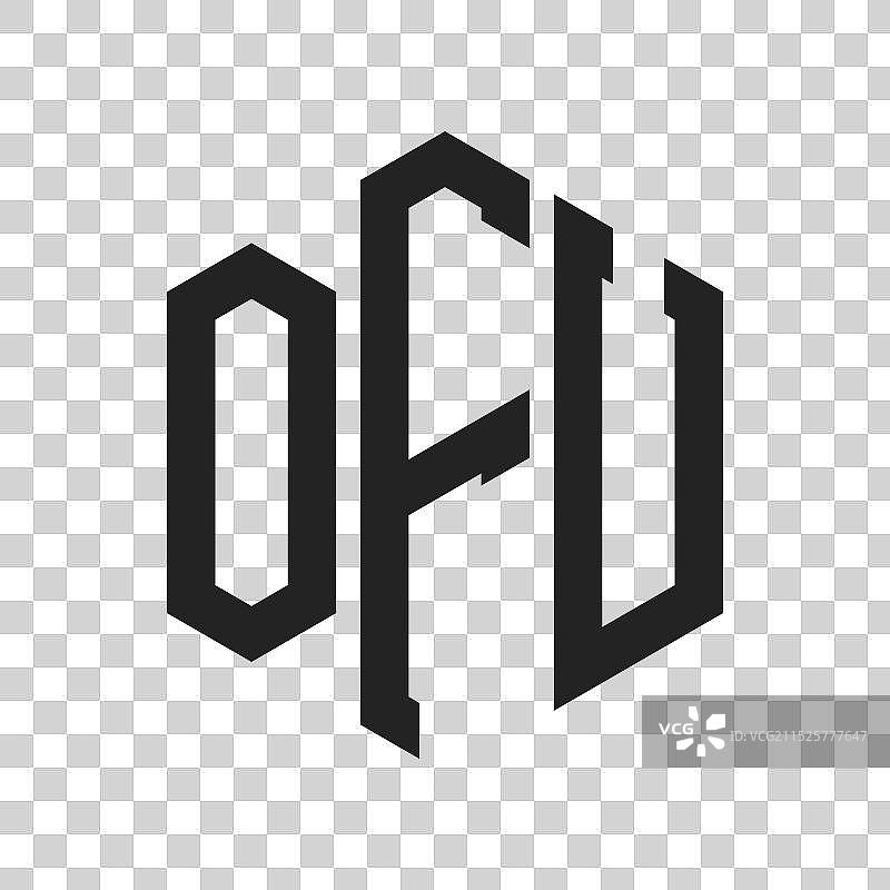 OFU首字母logo设计图片素材