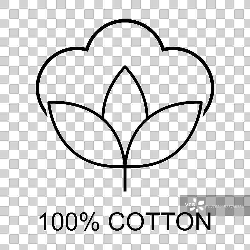 棉有机图标服装天然符号图片素材