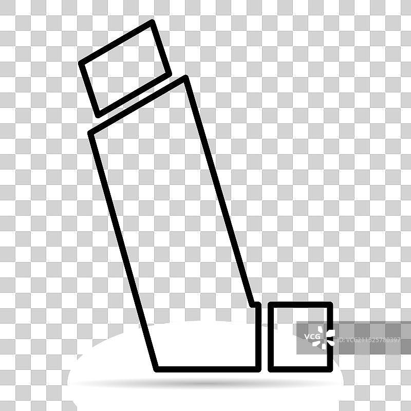 哮喘吸入器设计阴影图标医药健康图片素材