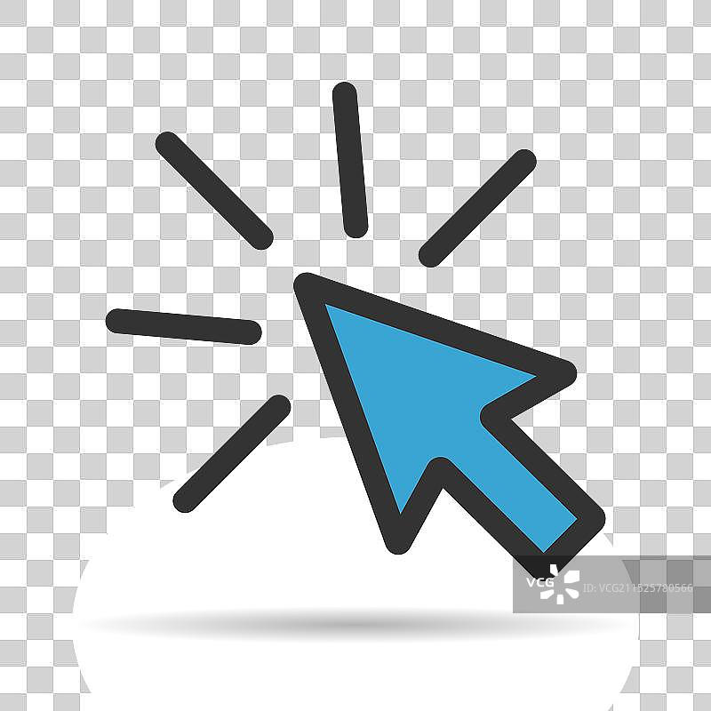 点击箭头鼠标阴影图标网页按钮光标图片素材