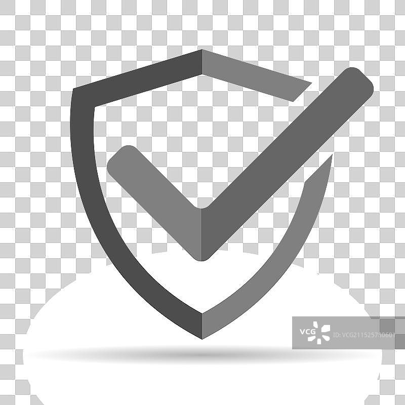 盾牌保护阴影图标安全标志网页设计图片素材