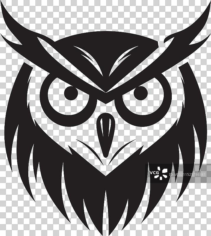 安静神秘的暗黑猫头鹰图案图片素材