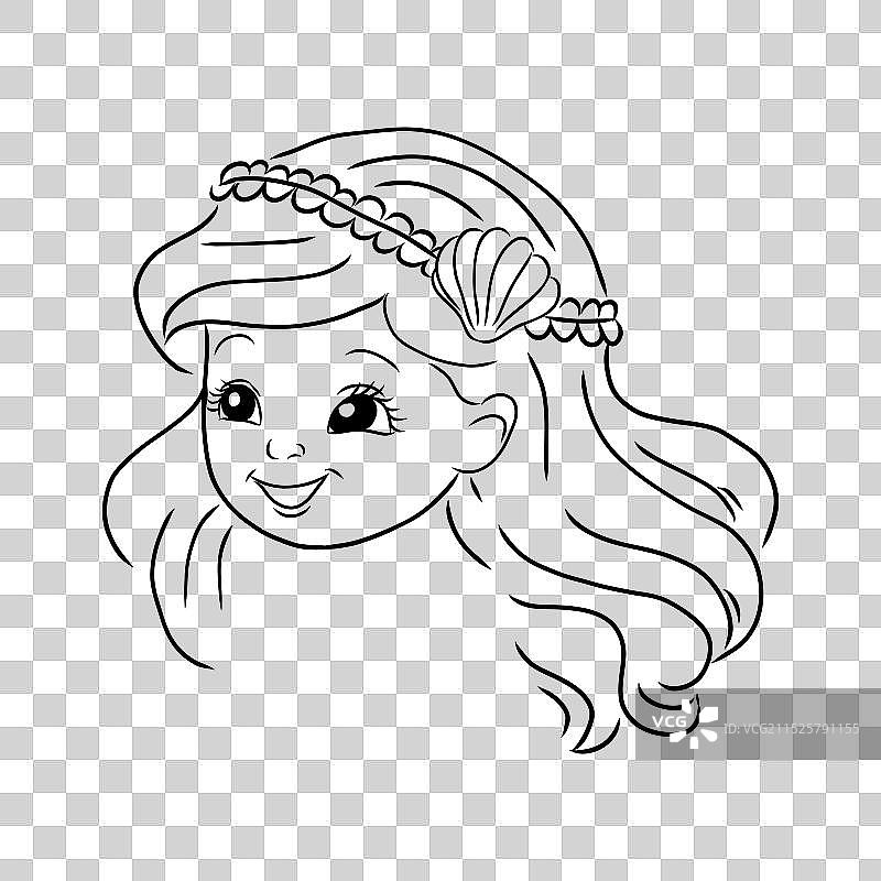 可爱的卡通美人鱼和鱼妖图片素材