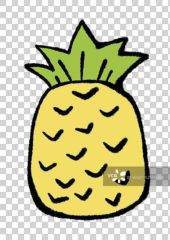 菠萝简笔画素材图片素材