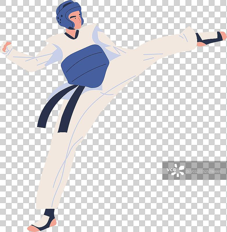 身穿跆拳道制服的男人图片素材