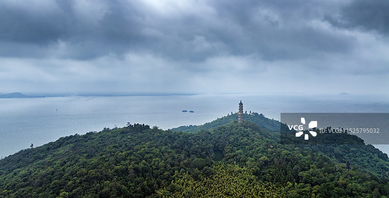 中庙寺、姥山岛、文峰塔--安徽合肥巢湖风光图片素材