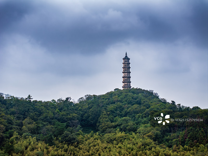 中庙寺、姥山岛、文峰塔--安徽合肥巢湖风光图片素材
