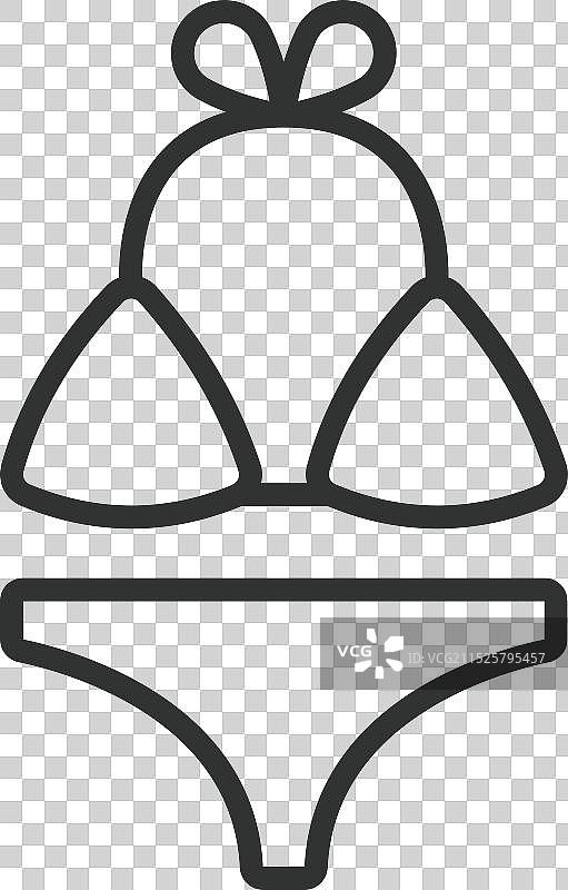 泳衣线条设计比基尼图片素材