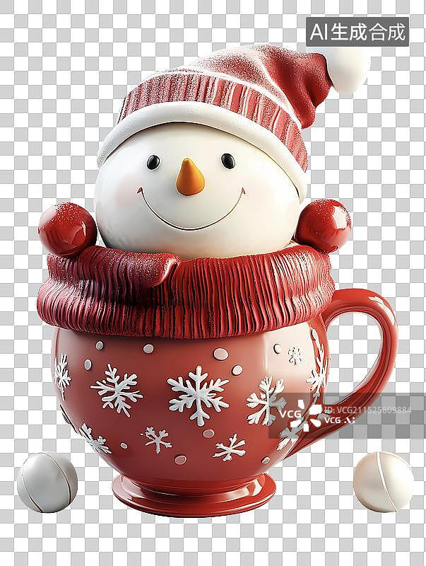 【AI数字艺术】冬季主题卡通热饮图片素材