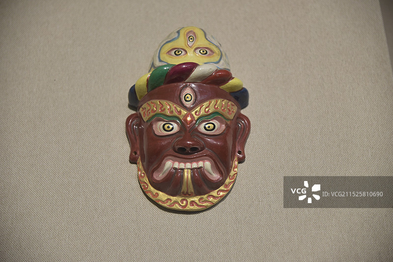 藏传佛教藏戏 面具 萨迦派 格鲁派图片素材