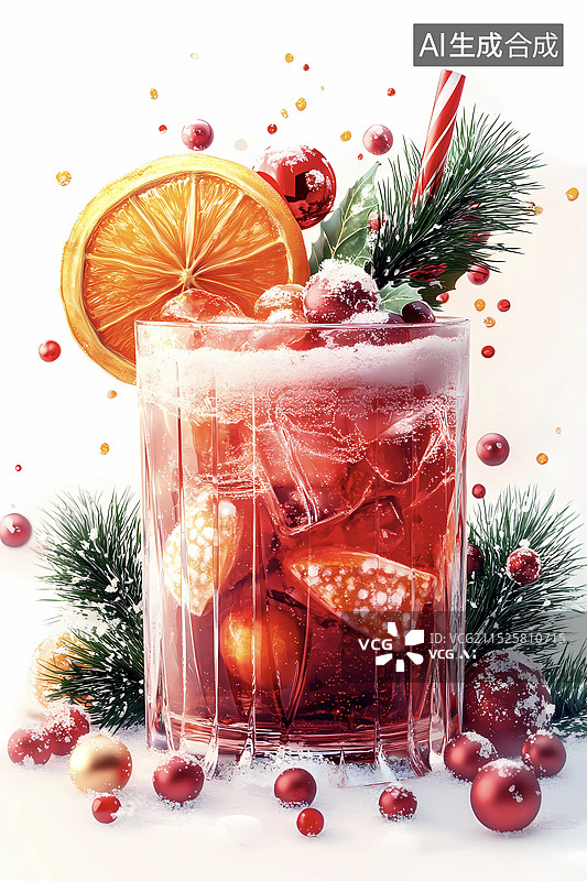 【AI数字艺术】冬季主题卡通热饮图片素材