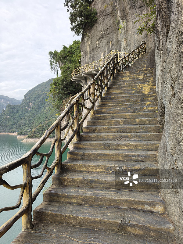 清江画廊栈道图片素材