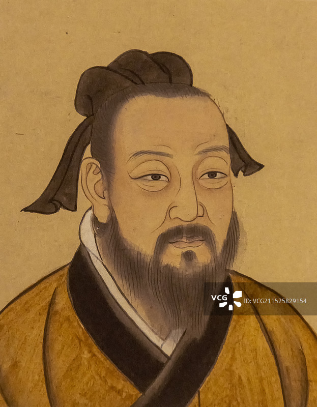 伏生（伏胜，字子贱），秦汉时人，享年100岁。邹平人，曾为秦博士。秦时焚书，于壁中藏《尚书》图片素材