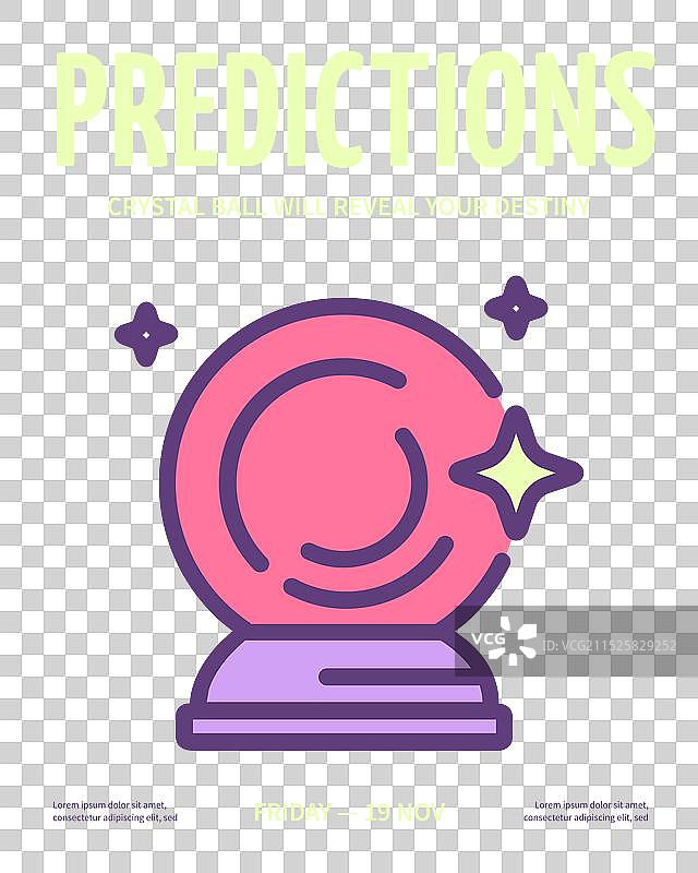 万圣节魔法预言和水晶球图片素材