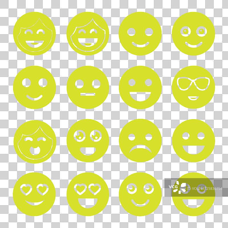 黄色表情符号图标合集图片素材
