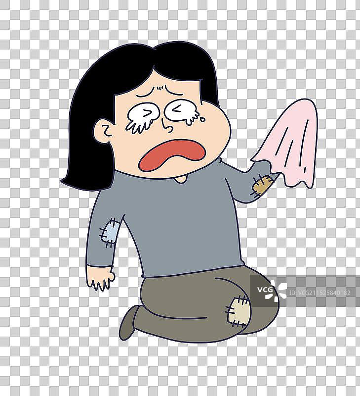 哭穷卖惨乞讨的女性图片素材