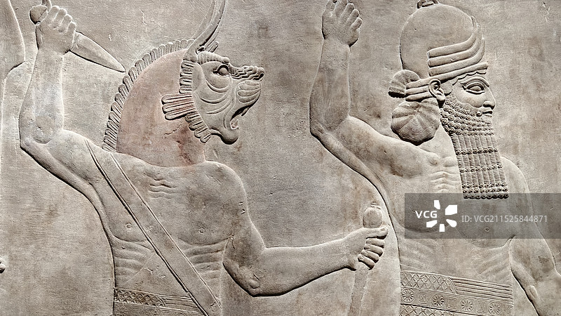 苏州博物馆大英博物馆亚述文化文物特展亚述之王:亚述巴尼拔图片素材