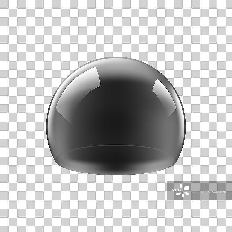 逼真透明玻璃圆顶或球体图片素材