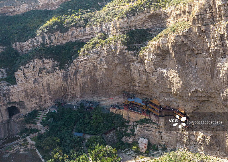 恒山景区悬空寺 古建筑图片素材