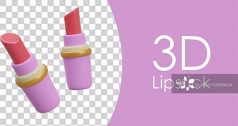 逼真红色口红白色标语牌图片素材