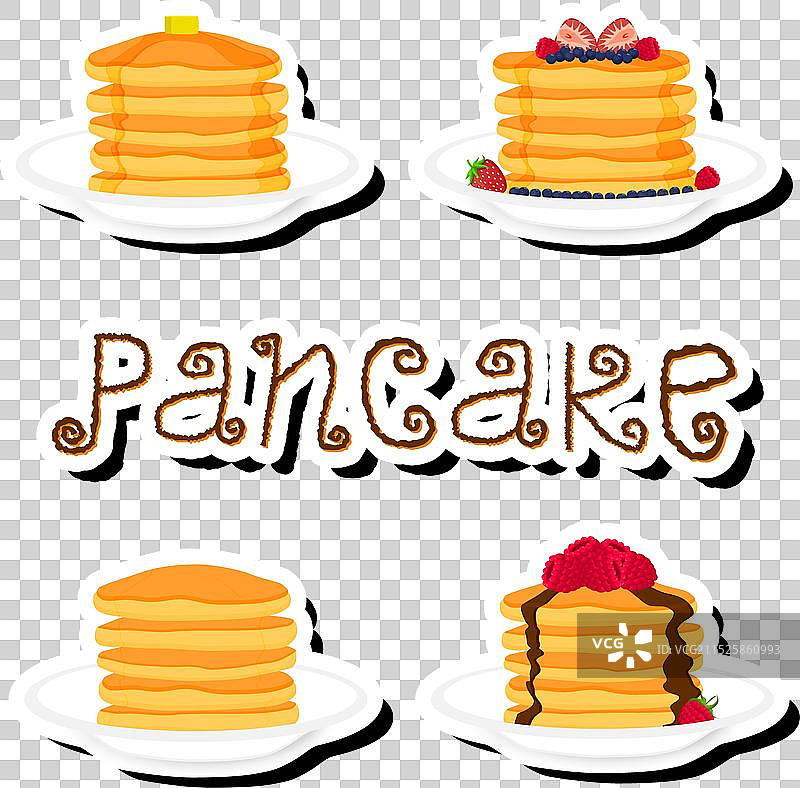 新鲜美味的薄煎饼图片素材