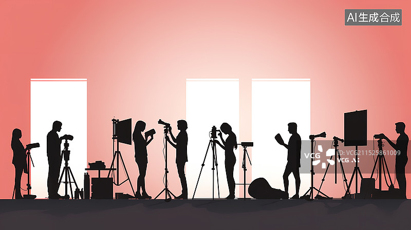 【AI数字艺术】影视工作者概念背景图片素材