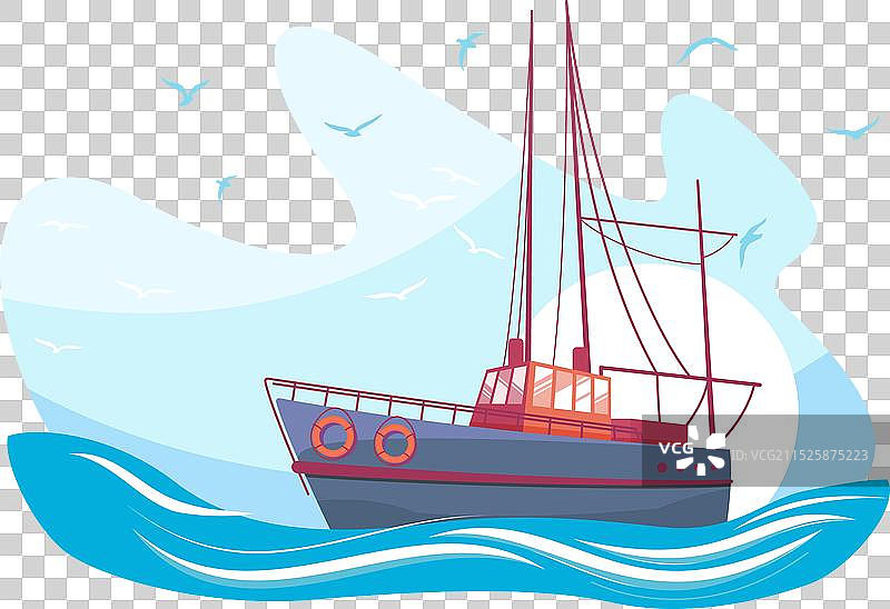 海上航行的帆船图片素材