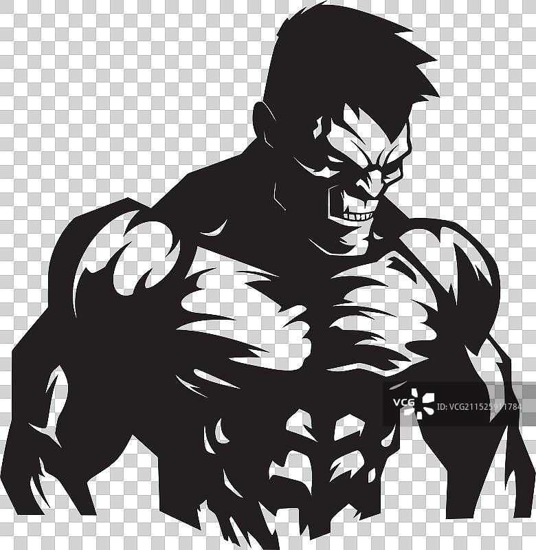 暗黑系健身怪物图片素材